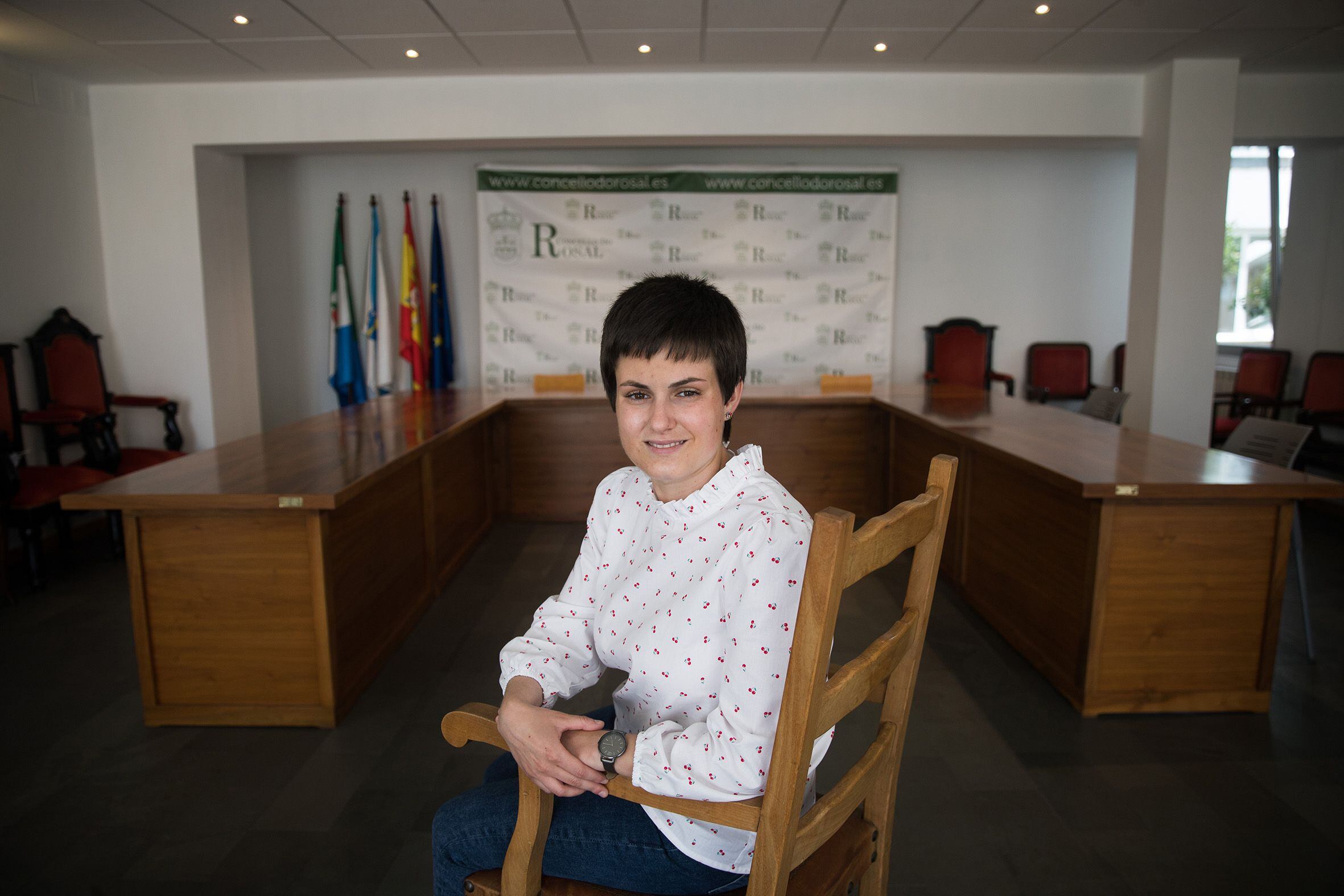 Ánxela Fernandez, alcaldesa de O Rosal (Pontevedra), una de las más jóvenes del BNG. 