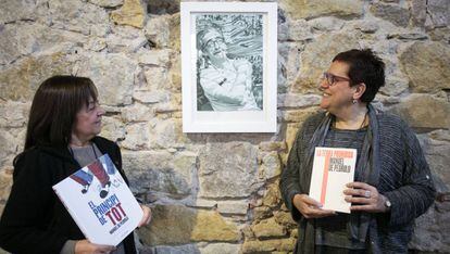 Adelai de Pedrolo, izquierda, y Anna Maria Villalonga, durante la presentación del año Pedrolo.