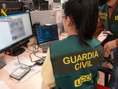 Agentes de la Guardia Civil en Madrid.