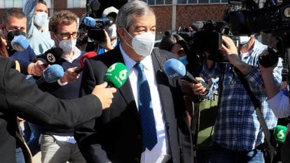 Francisco Álvarez Cascos, a su llegada al juicio de la casilla b del PP, el pasado mes de marzo. 