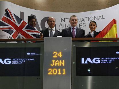 Antonio V&aacute;zquez y Willie Walsh, presidente y CEO de IAG, respectivamente, materializaron la integraci&oacute;n de Iberia y British Airways con la salida a Bolsa del holding el 24 de enero de 2011.