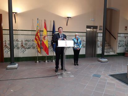Ximo Puig y Ana Barceló este jueves en Castellón.