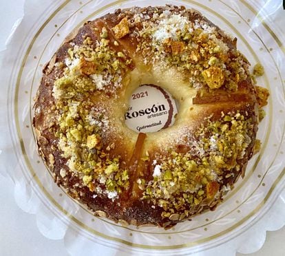 Pieza ganadora de Panadería Brulée, mejor Roscón de Reyes de Madrid 2021. J.C. CAPEL