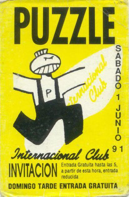 'Flyer' de la discoteca Puzzle.