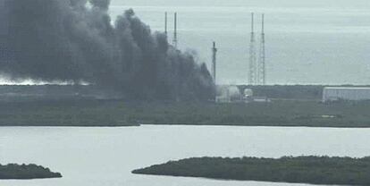 La explosión del cohete SpaceX
