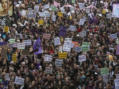 Manifestación contra la violencia de género el pasado 25 de noviembre en Madrid.