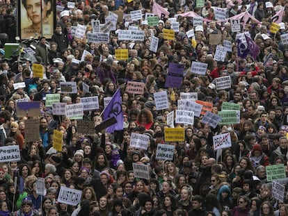 Manifestación contra la violencia de género el pasado 25 de noviembre en Madrid.