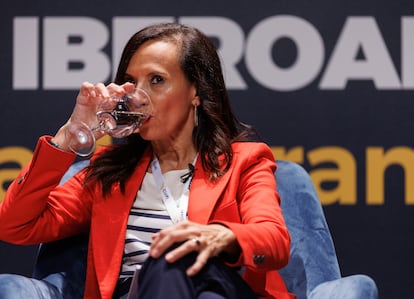 La presidenta de Redeia, Beatriz Corredor, el 1 de junio en Madrid.