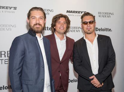 Zac Hanson, Taylor Hanson and Isaac Hanson photographed at a gala in Texas in the summer of 2019.