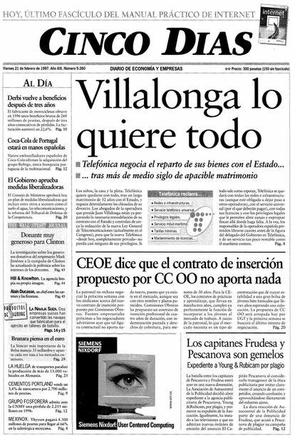 1997. Privatización de Telefónica.