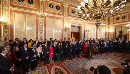 Sessió solemne de les Corts en el 41è aniversari de la Constitució.