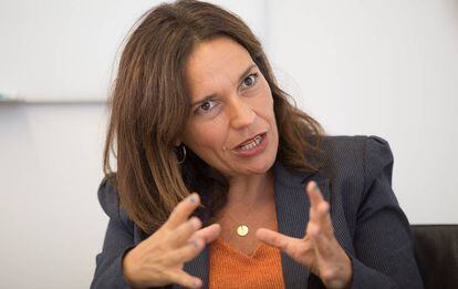 La consejera de Innovación, Conocimiento y Universidad de la Junta de Andalucía, Lina Gálvez, durante la entrevista.