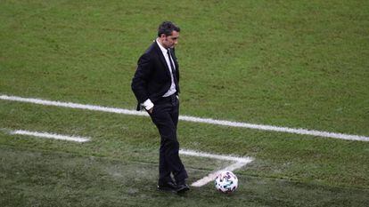Valverde, durante el Barcelona-Atlético del pasado jueves.