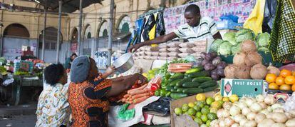 La Baixa, mercado municipal de Maputo (Mozambique). 