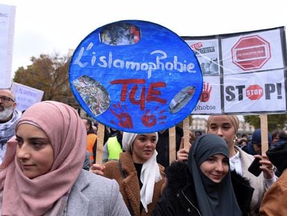 Marcha en París contra la islamofobia el 10 de noviembre de 2019.