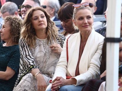 HOLLYWOOD, CALIFORNIA - MAY 01: Rhea Perlman, Drew Barrymore and Cameron Diaz attend a ceremony honoring Lucy Liu With Star On The Hollywood Walk Of Fame on May 01, 2019 in Hollywood, California. (Photo by Tommaso Boddi/WireImage)