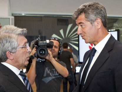 Enrique Cerezo, presidente del Atl&eacute;tico, y Miguel &Aacute;ngel Gil Mar&iacute;n, consejero delegado del club.