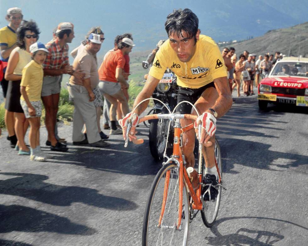 Luis Ocaña asciende al Galibier durante el Tour de 1973.