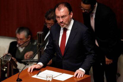 Luis Videgaray, ministro de Exteriores de México, este martes.