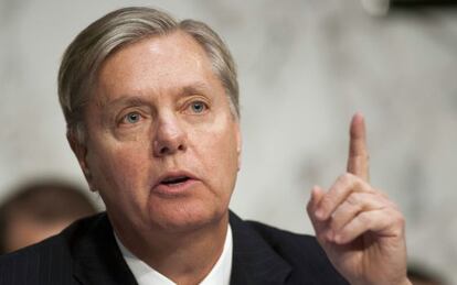 El senador republicano Lindsey Graham, durante una sesión del Senado.