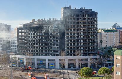 El edificio, en la mañana del viernes.