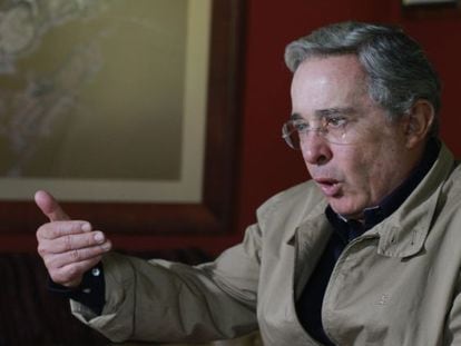 &Aacute;lvaro Uribe, en una entrevista.