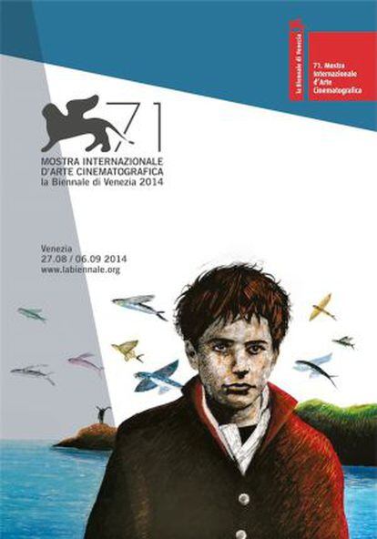 El cartel de la 71ª Mostra de Venecia, inspirado en 'Los 400 golpes' de Truffaut.