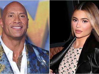 Dwayne Johnson y Kylie Jenner.