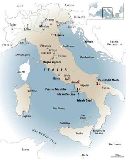 Mapa de Italia.