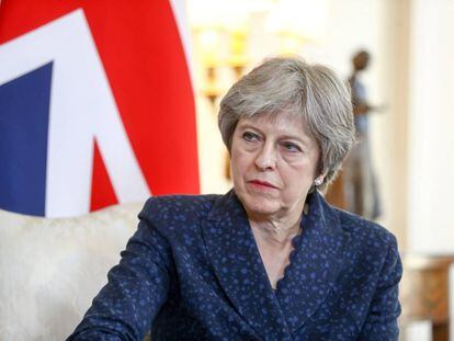 La primera ministra brit&aacute;nica, Theresa May, este mi&eacute;rcoles en Downing Street. EFE
