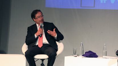 Gustavo Petro durante un debate presidencial en mayo de 2018.