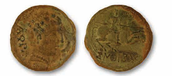 Moneda celtíbera hallada en Luzaga.