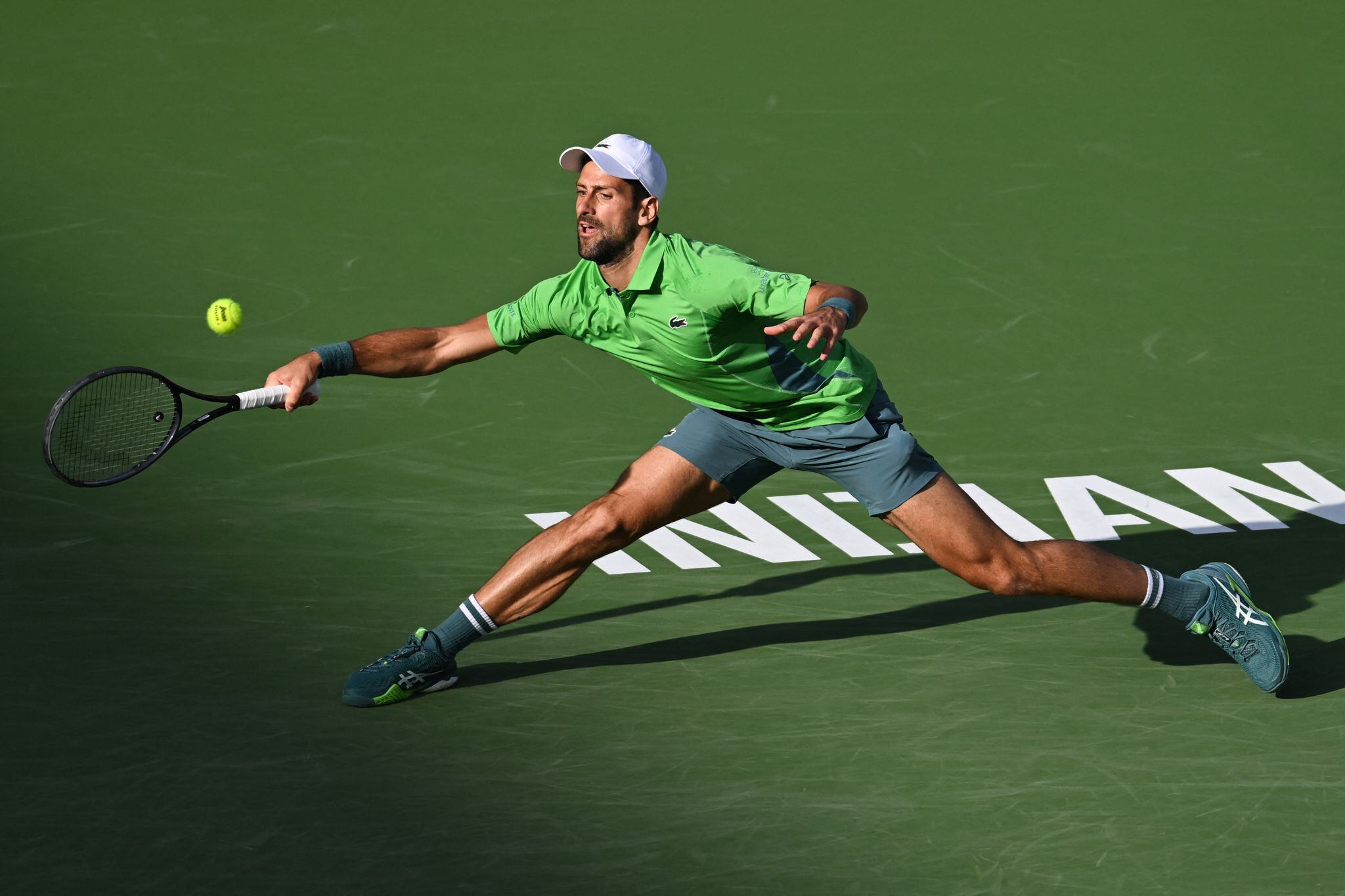 Djokovic, durante el partido contra Vukic en Indian Wells.