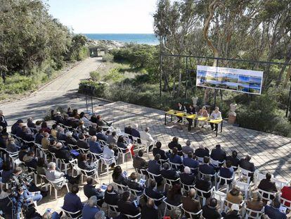 Presentaci&oacute;n del plan de infraestructura verde del litoral en El Saler (Valencia).