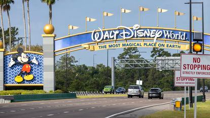 La entrada a Walt Disney World, en Kissimmee (Florida).