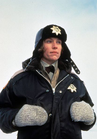 Frances McDormand, en un plano de Fargo (1996), de Joel y Ethan Coen.