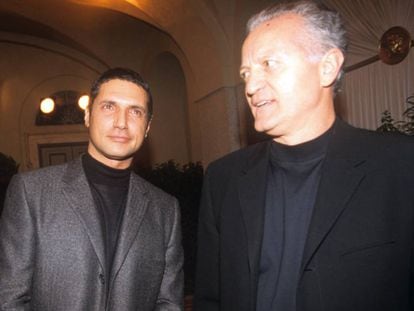 Antonio D&#039;Amico y Santo Versace, en 1998. 