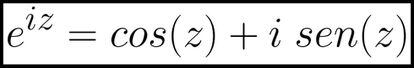 Fórmula de Euler en la forma que suele mostrrse en la actualidad
