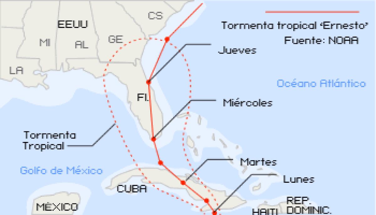 Tormenta tropical 'Ernesto' Internacional EL PAÍS