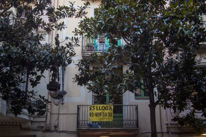 Piso en alquiler en el barrio de Gràcia de Barcelona.