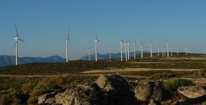 Pucheruelo wind farm, in Ávila (Castilla y León), in a file image.
