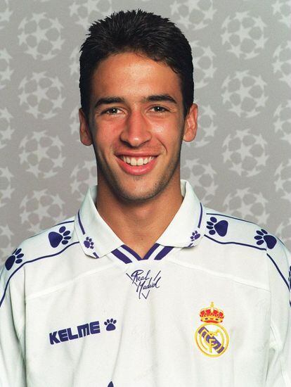 Raúl, con la camiseta del Real Madrid, en 1994.