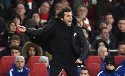 Antonio Conte, durante el partido contra el Arsenal. 