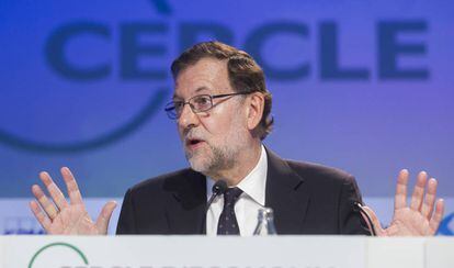 Mariano Rajoy, el pasado sábado, en la reunión del Círculo de Economía de Sitges.