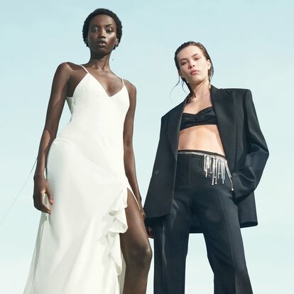 Imagen de campaña de la colección Victoria Beckham x Mango.