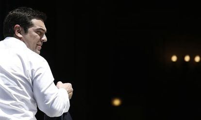 Tsipras, el jueves en Atenas, tras regresar de Bruselas.