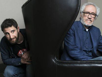 El actor Dani Rovira y el director Emilio Martínez-Lázaro trabajan juntos por tercera vez en 'Miamor perdido'.