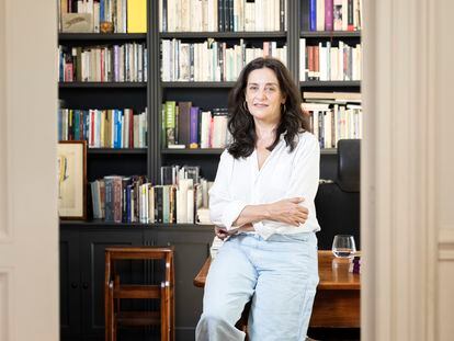 Silvia Bardelás, editora en España de John Fosse, premio Nobel de Literatura, fotografiada en su oficina en Madrid este jueves.