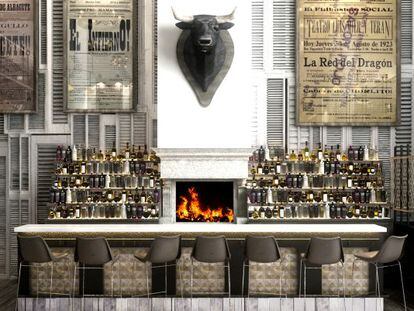 Bull Bar, en Ib&eacute;rica Canary Wharf, uno de los restaurantes de Nacho Manzano en Londres.