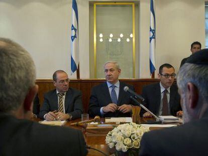 Reunión del Consejo de Ministros israelí este domingo.